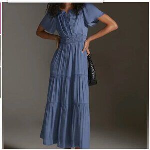 Anthropologie Somerset Satin Maxi Dress, size Small